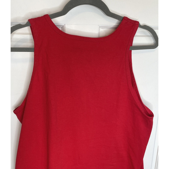 Vans Off The Wall Men's Graphic Tank Top Size M Cotton Red Uncle Sam Beer Helmet - Picture 5 of 7